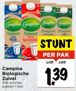 Vomar Voordeelmarkt Campina Biologische Zuivel aanbieding