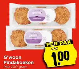 Vomar Voordeelmarkt G'woon Pindakoeken aanbieding