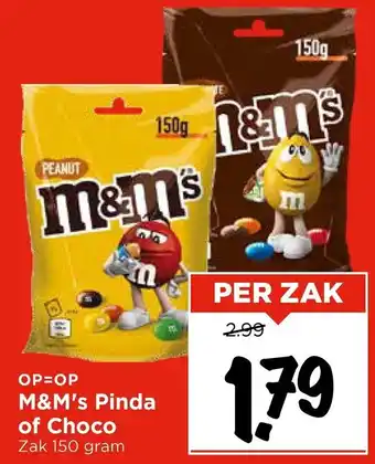 Vomar Voordeelmarkt M&M's Pinda of Choco aanbieding
