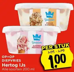 Vomar Voordeelmarkt Diepvries hertog ijs aanbieding