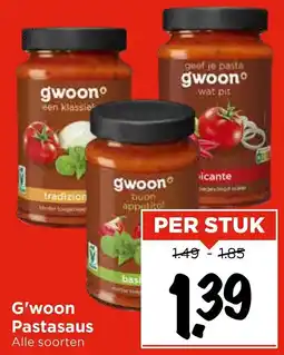 Vomar Voordeelmarkt G'woon Pastasaus aanbieding