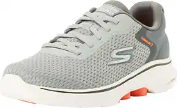Amazon Skechers Go Walk 7 The Construct Sneakers voor heren, Grijs en Oranje Textiel Synthetisch, 45.5 EU aanbieding