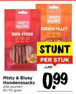 Vomar Voordeelmarkt Misty & Bluey Hondensnacks aanbieding