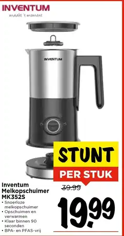 Vomar Voordeelmarkt Inventum Melkopschuimer MK352S aanbieding