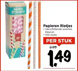 Vomar Voordeelmarkt Papieren Rietjes aanbieding