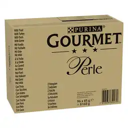 Zooplus 96x85g Forel, Kalkoen, Eend, Wild in Gelei Gourmet Perle Kattenvoer aanbieding