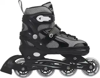 Bol.com Champz Semi-Pro Skeelers - Verstelbare Inline Skates - Kinderen - Zwart - Maat 33-36 aanbieding