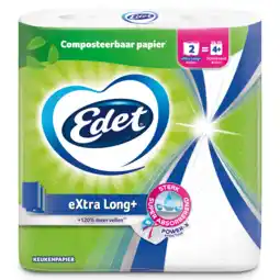 De Online Drogist Edet Keukenpapier Extra Long 2ST aanbieding