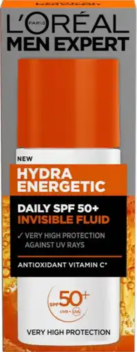 De Online Drogist L'Oréal Paris Men Expert Daily SPF50+ Invisible Fluid 50ML aanbieding