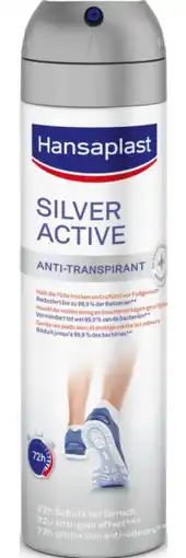 De Online Drogist Hansaplast Silver Active Voetdeodorant 72h 150ML aanbieding