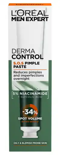 De Online Drogist L'Oréal Paris Men Expert S.O.S. Pimple Paste 45ML aanbieding