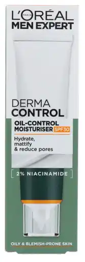 De Online Drogist L'Oréal Paris Men Expert SPF30 Oil-Control Moisturiser 40ML aanbieding