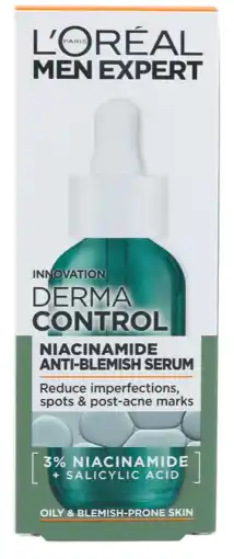 De Online Drogist L'Oréal Paris Men Expert Niacinamide Anti-Blemish Serum 30ML aanbieding