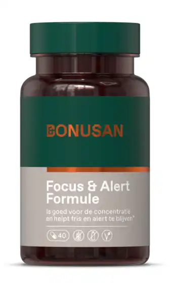 De Online Drogist Bonusan Focus & Alert Formule Capsules 40CP aanbieding