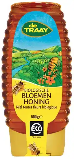 De Online Drogist De Traay Bloemenhoning Biologisch Knijpfles 500GR aanbieding