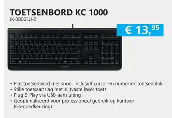 Informatique TOETSENBORD KC 1000 | JK-0800EU-2 aanbieding