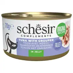 Pets Place Schesir Blik Gelei - Kattenvoer - Tonijn Zeebaars 70 g aanbieding