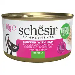 Pets Place Schesir Blik Gelei - Kattenvoer - Kip Ham 70 g aanbieding