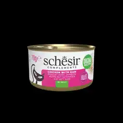 Pets Place Schesir Blik Gelei - Kattenvoer - Kip Ham 70 g aanbieding