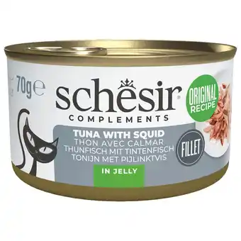Pets Place Schesir Blik Gelei - Kattenvoer - Tonijn Inktvis 70 g aanbieding
