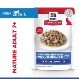Pets Place Hill's Feline Maaltijdzakjes Mature Adult - Kattenvoer - Zeevis 85 g aanbieding