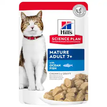 Pets Place Hill's Feline Maaltijdzakjes Mature Adult - Kattenvoer - Zeevis 85 g aanbieding