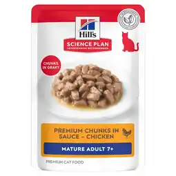 Pets Place Hill's Feline Maaltijdzakjes Mature Adult - Kattenvoer - Kip 85 g aanbieding