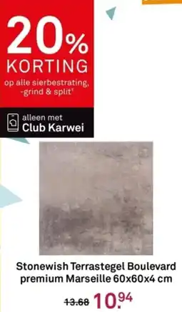 Karwei Stonewish Terrastegel Boulevard premium Marseille aanbieding