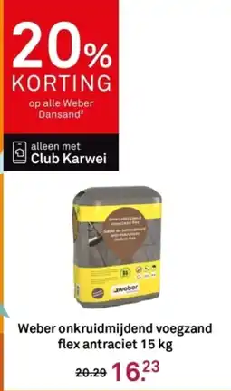 Karwei Weber onkruidmijdend voegzand flex antraciet aanbieding
