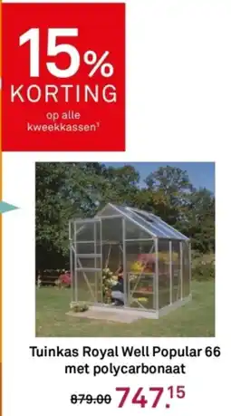 Karwei Tuinkas Royal Well Popular 66 met polycarbonaat aanbieding
