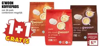 MCD Supermarkt G'WOON KOFFIEPADS aanbieding