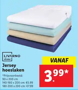 Lidl Livarno jersey hoeslaken aanbieding