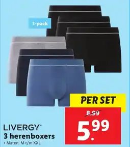 Lidl Livergy 3 herenboxers aanbieding