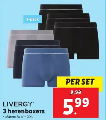 Lidl Livergy 3 herenboxers aanbieding