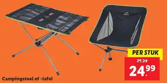 Lidl Campingstoel of -tafel aanbieding