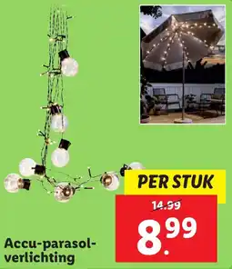 Lidl Accu-parasolverlichting aanbieding