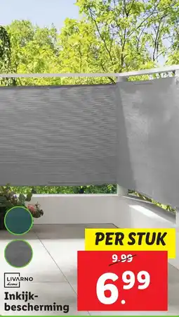Lidl Livarno inkijkbescherming aanbieding