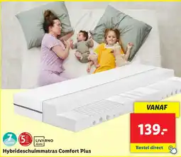 Lidl Livarno hybrideschuimmatras comfort plus aanbieding