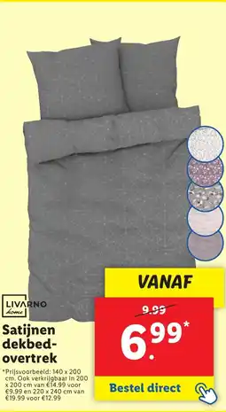 Lidl Livarno home satijnen dekbedovertrek aanbieding