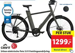 Lidl Crivit urban elektrische fiets 3.0 x kettingaandrijving aanbieding
