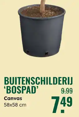 GroenRijk Buitenschilderij 'bospad' Canvas aanbieding
