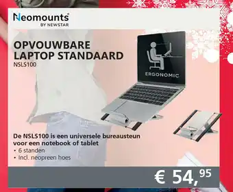 Informatique Neomounts by Newstar Opvouwbare laptop standaard | NSLS100 aanbieding