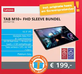 Informatique Lenovo TAB M10+ FHD Sleeve bundel | ZA5T0411SE aanbieding