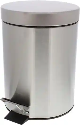 Bol.com Pedaalemmer 3L – zilver – toilet – badkamer – RVS aanbieding