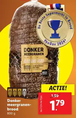 Lidl Donker meergranen brood aanbieding