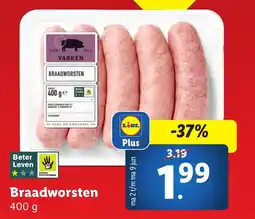 Lidl Braadworsten aanbieding