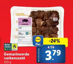 Lidl Gemarineerde varkenssaté aanbieding