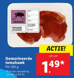 Lidl Gemarineerde tomahawk aanbieding