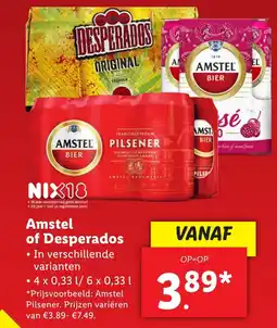 Lidl Amstel of Desperados aanbieding
