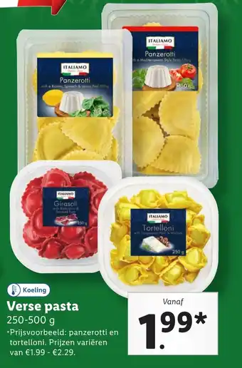 Lidl Verse pasta aanbieding